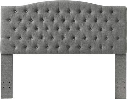 Elegant Linen Tufted Button Queen Headboard for Comfort