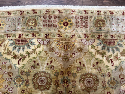Indo Persian Rug 8x10, Indian Rug, Soft Wool Rug, Oushak Style Rug, Handmade Rug