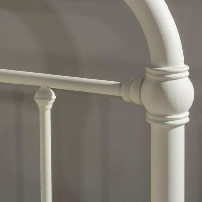 Elegant Soft White Metal Full Queen Headboard Design