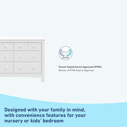 White Six Drawer Dresser For Nursery Organization Solutions