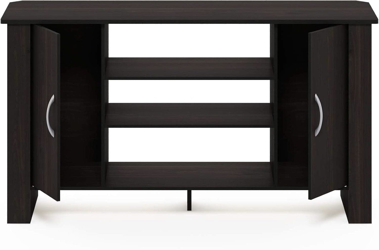 Econ Espresso TV Stand With Concealed Storage And Shelves