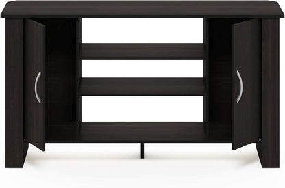 Econ Espresso TV Stand With Concealed Storage And Shelves