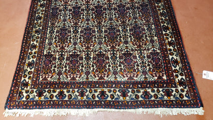 3.6 x 5 Hand-Knotted Vase Rug Floral Turkish Tribal Village Weaving Zagros Vintage Carpet Home Office Wool Area Rug 3x5 Persian Rug 4x5