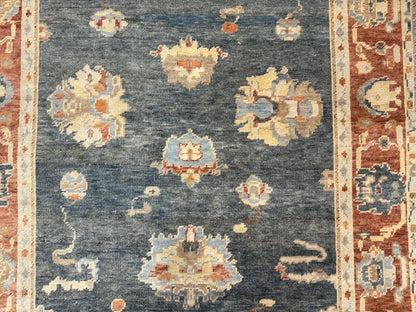 Turkish Oushak Rug 6x9, Sultanabad Carpet, Medium Size Oriental Rug