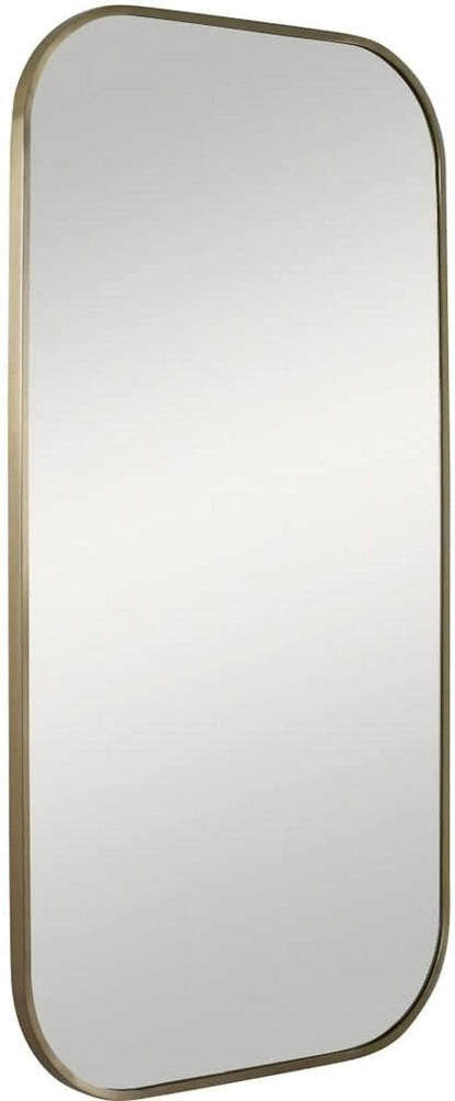Taft 41 Inch Antique Brass Wall Mirror For Living Room