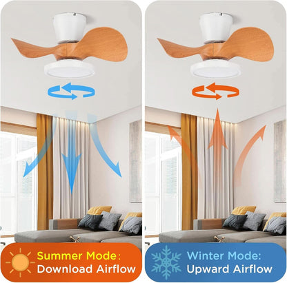 22 Inch Ceiling Fan With LED Light For Kitchen And Bedroom