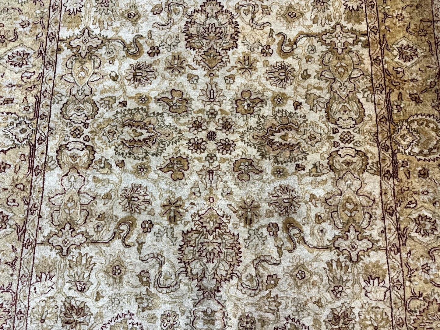 Turkish Oushak Rug 6x9, Vintage, Beige