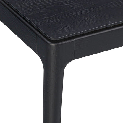 Mingle 55 Inch Modern Rectangular Dinner Table Burnt Black