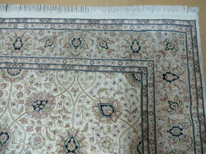 6' X 9' Vintage Fine Handmade Pakistan Oriental Floral Wool Rug Carpet Nice