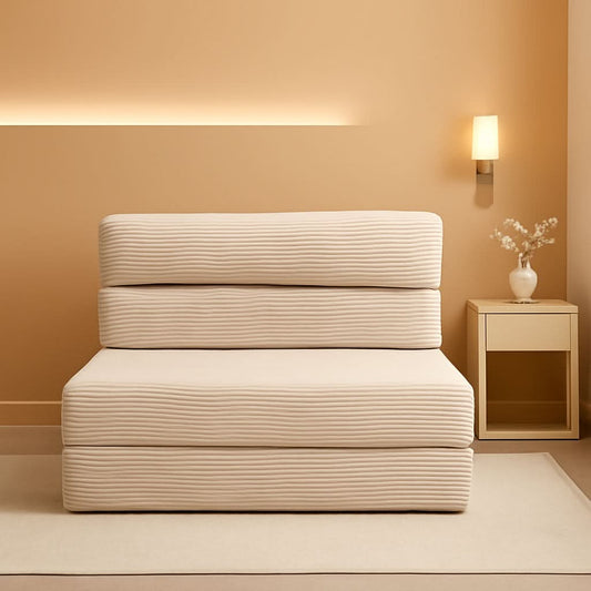 Corduroy Convertible Folding Sofa Bed With Mattress