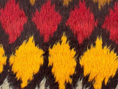 Shaggy Balouch Rug 3x4, Tribal Rug, Afghan Rug, Brown, Multicolor