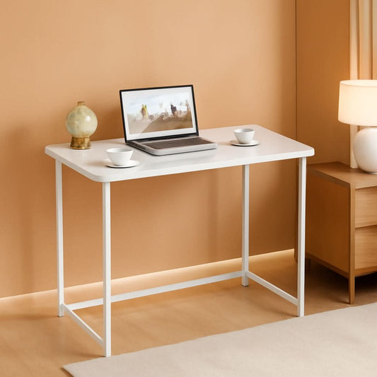 31.5 Inch Folding Desk White For Small Spaces Home Office