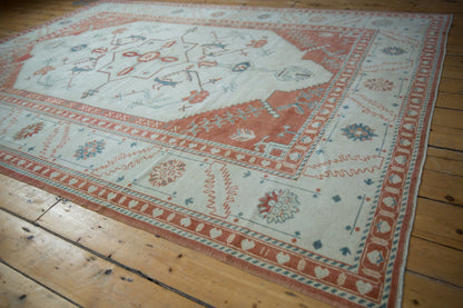 7.5x10 Vintage Distressed Oushak Carpet