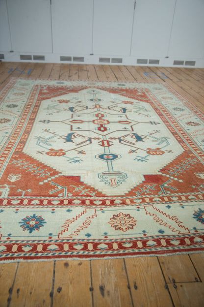 7.5x10 Vintage Distressed Oushak Carpet