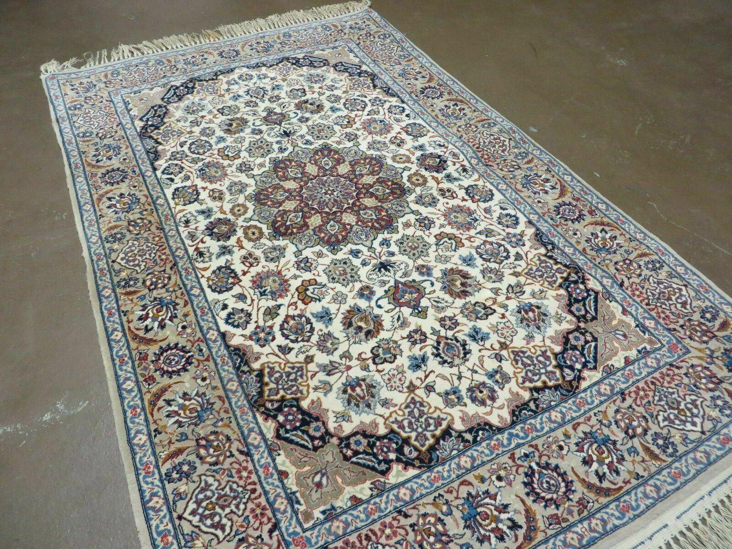 4' X 6' Very Fine Handmade Oriental Wool Silk Accent Rug Hand Knotted Beauty