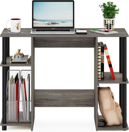 Jaya Computer Study Desk With Open Storage Grey Black