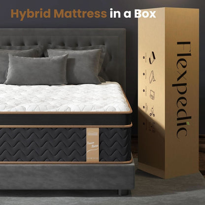 Queen Cooling Hybrid Mattress 14 Inch Certipur US Certified