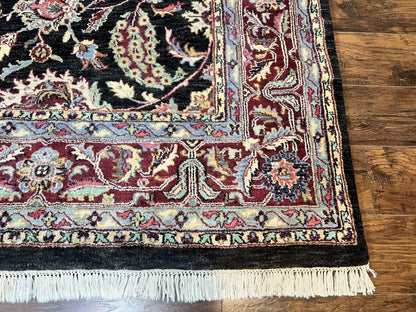 Indo Persian Rug 8x10, Nourison Carpet, Floral, Hand Knotted Vintage Wool Rug