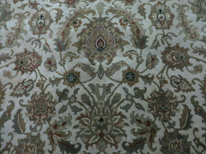 6' X 9' Vintage Handmade India Top Quality Jaipur Floral Oriental Tea Wash Nice