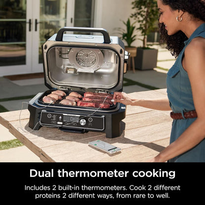 XL Smart Grill Smoker 7 In 1 With App Control Black