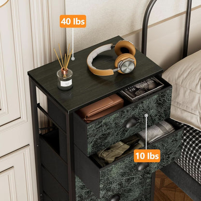 Vertical Dresser With 6 Drawers For Bedroom Vintage Green