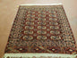 4' X 4' Antique Handmade Turkoman Bokhara Balouch Woven Wool Rug Brick Red Nice