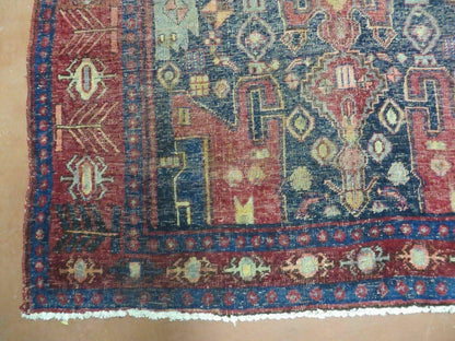 4' X 10' Antique Handmade Turkish Floral Tribal Oriental Wool Rug #627