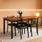 Sixty Three Inch Extendable Dining Table Set Rustic Brown