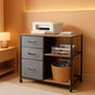 3 Drawer Mobile File Cabinet Rolling Printer Stand With Open Storage Shelf Rustic Brown Fits A4 Or Letter Size