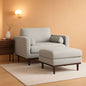 Morrison 72 Inch Mid Century Modern Sofa Set Mist Grey