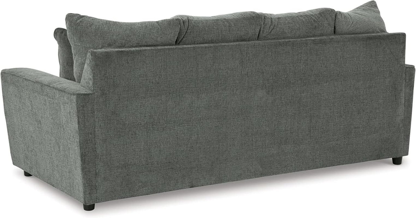 Gray Upholstered Casual Sofa With Flared Arms Modern