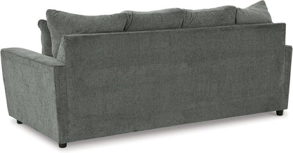 Gray Upholstered Casual Sofa With Flared Arms Modern