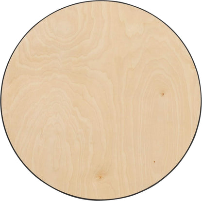 Natural Birch Wood Round Cocktail Table Adjustable