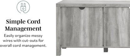 Georgetown Modern Farmhouse 70 Inch TV Stand Stone Grey