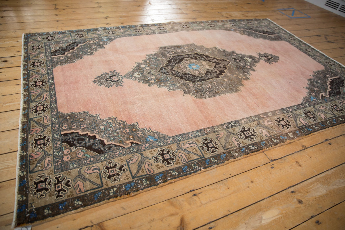 5x8 Vintage Distressed Oushak Carpet