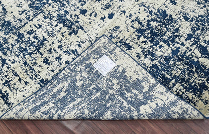 Multi Size Gray, Blue Hand Knotted 100% Wool Transitional Oriental Area Rug