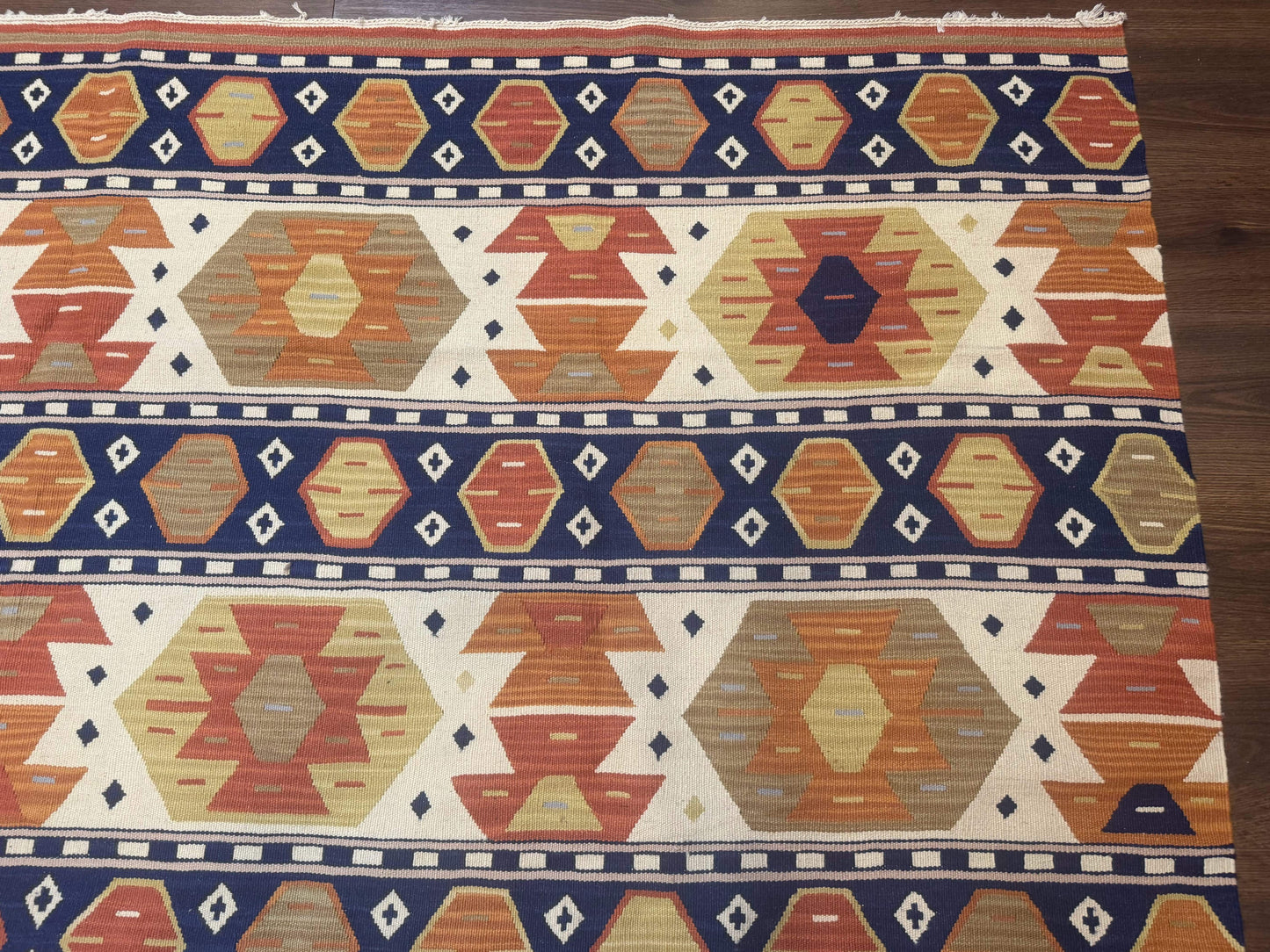 Turkish Kilim Rug 8x11, Handmade, Wool, Nourison Rug