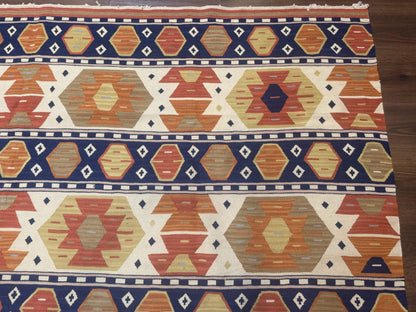 Turkish Kilim Rug 8x11, Handmade, Wool, Nourison Rug