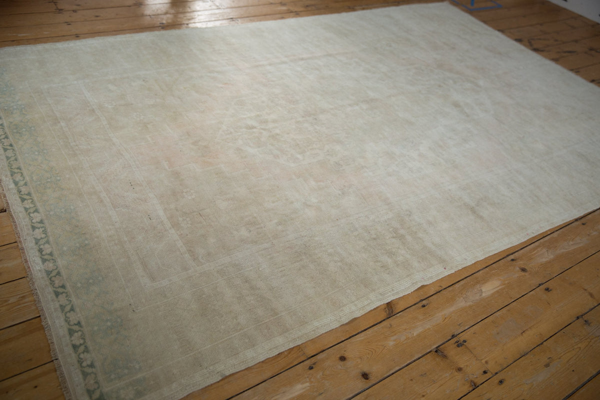 6x9.5 Vintage Distrsessed Oushak Carpet
