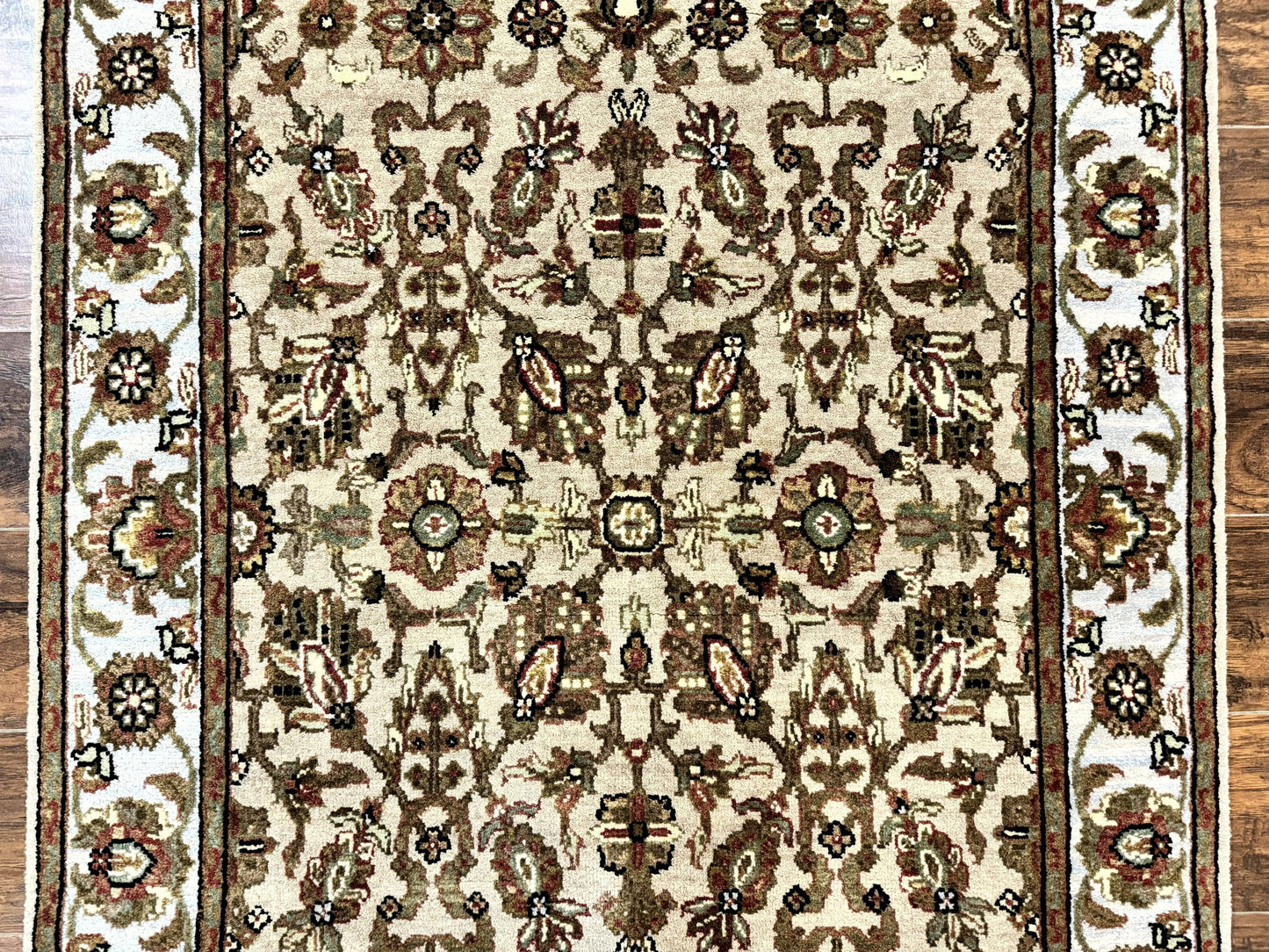 Pak Persian Rug 4x6, Floral Allover Vintage Oriental Carpet, Handmade Wool Rug