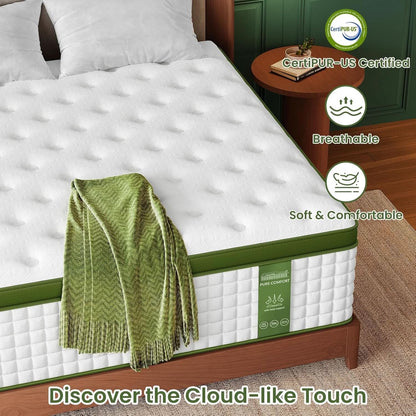 Queen 12 Inch Cooling Gel Mattress With Firm Support