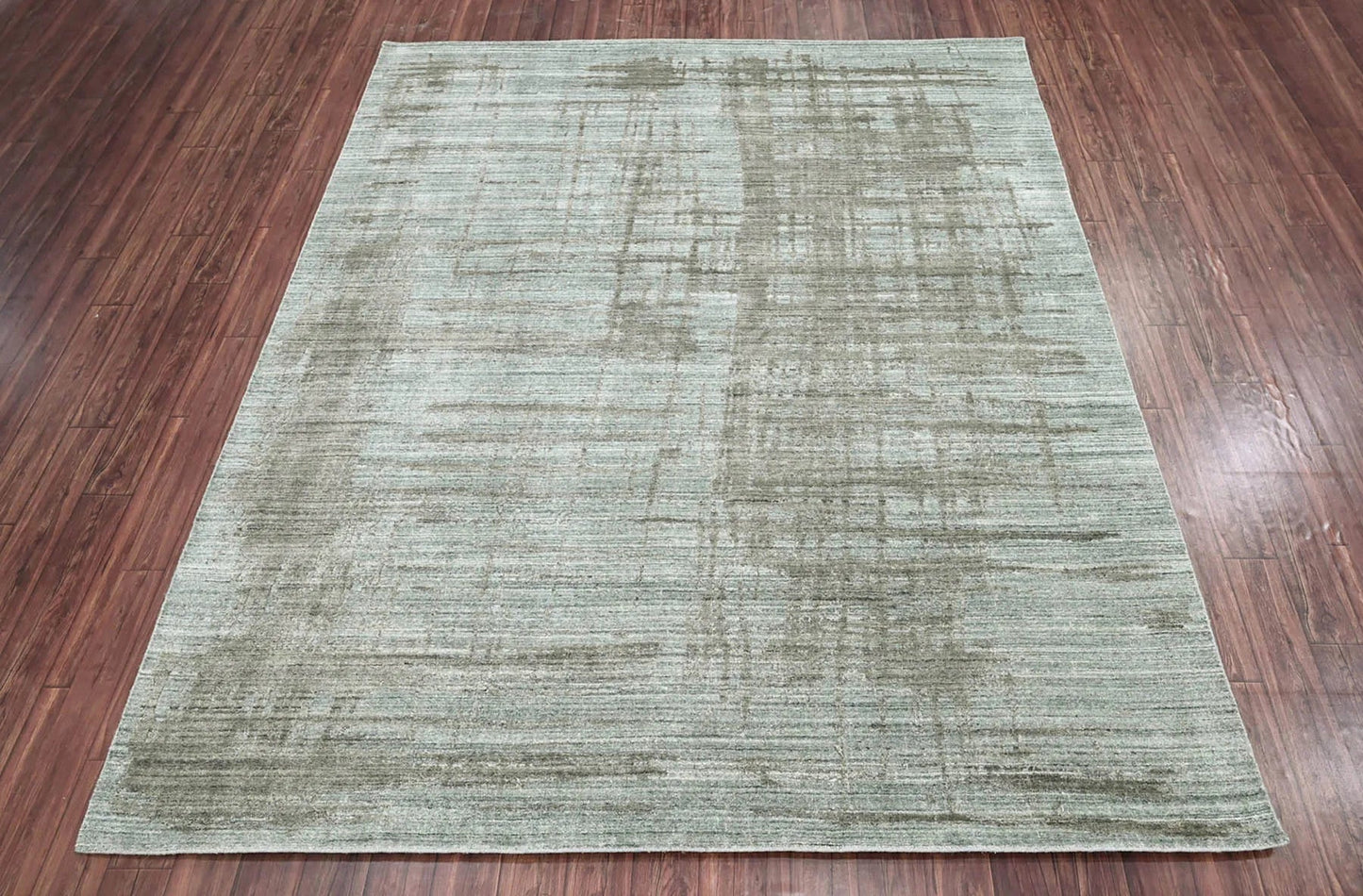 8x10 Gray LoomBloom Hand Knotted Modern & Contemporary Textured Tibetan 100% Wool Oriental Area Rug