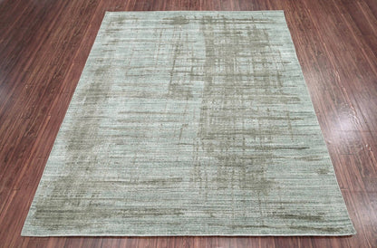 8x10 Gray LoomBloom Hand Knotted Modern & Contemporary Textured Tibetan 100% Wool Oriental Area Rug
