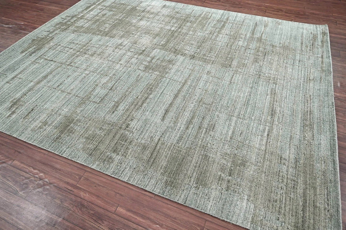 8x10 Gray LoomBloom Hand Knotted Modern & Contemporary Textured Tibetan 100% Wool Oriental Area Rug