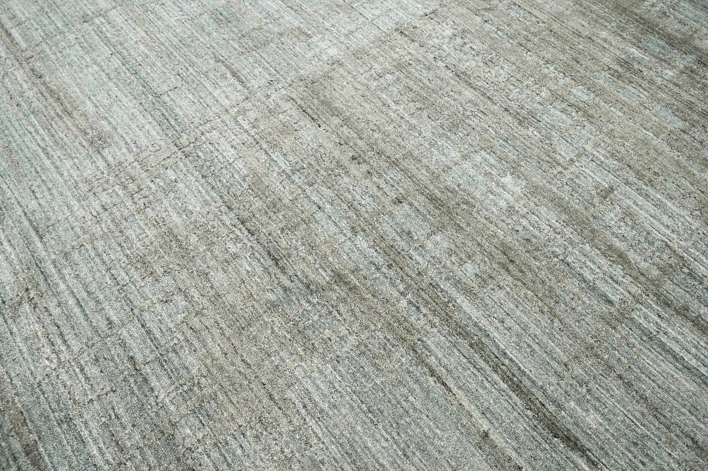 8x10 Gray LoomBloom Hand Knotted Modern & Contemporary Textured Tibetan 100% Wool Oriental Area Rug