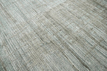 8x10 Gray LoomBloom Hand Knotted Modern & Contemporary Textured Tibetan 100% Wool Oriental Area Rug