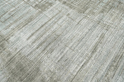 8x10 Gray LoomBloom Hand Knotted Modern & Contemporary Textured Tibetan 100% Wool Oriental Area Rug