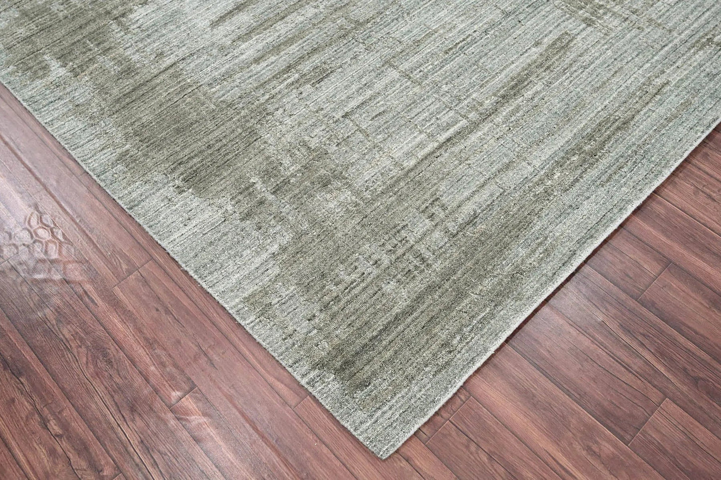 8x10 Gray LoomBloom Hand Knotted Modern & Contemporary Textured Tibetan 100% Wool Oriental Area Rug