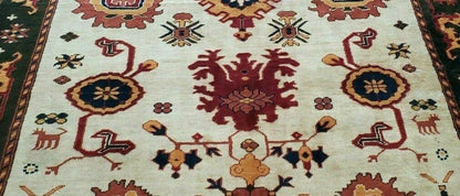 5' X 6' Vintage Handmade Knotted Turkish Kazak Pattern Wool Rug Bohemian Boho Interior Design