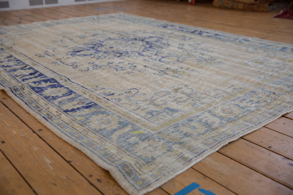 6.5x9.5 Vintage Distressed Oushak Carpet